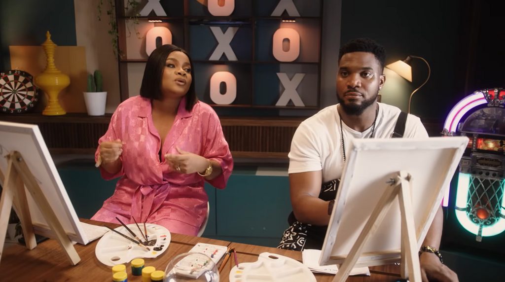 Bimbo Ademoye and Kunle Remi host 'The Buffet' show on YouTube to spotlight films, series and skits [YouTube/The Story Tellers]