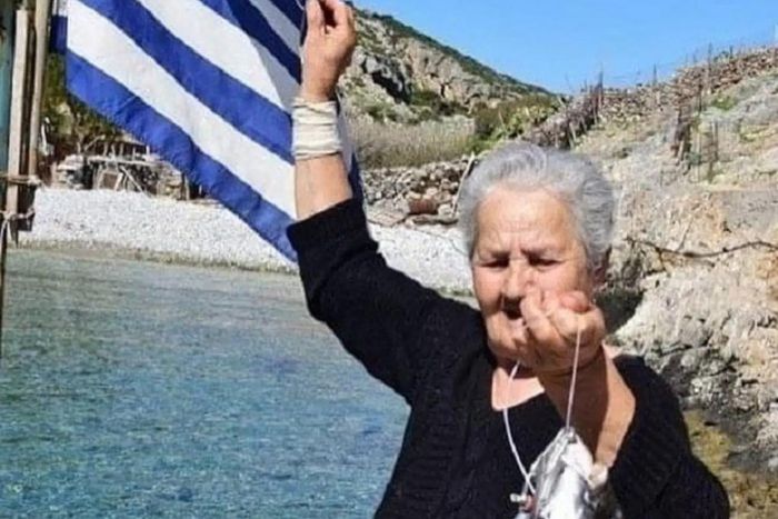 Irene Katsotourchi is the sole resident at Kinaros [Facebook/Omorfies tis Elladas]