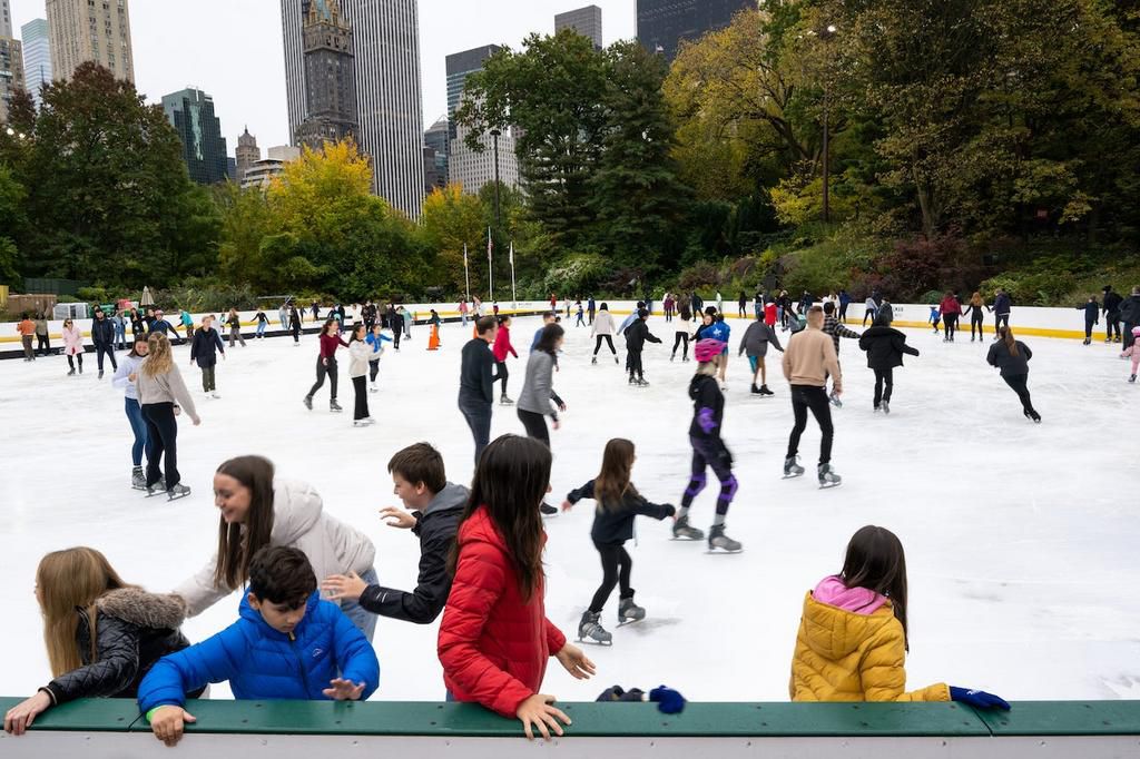 Members of the public and invited guests skate on the first day of the season at Wollman Rink in Central Park on October 23, 2022 in New York City.Alexi Rosenfeld/Getty Images