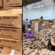 Video of how yam is packaged  for export to other countries warm hearts