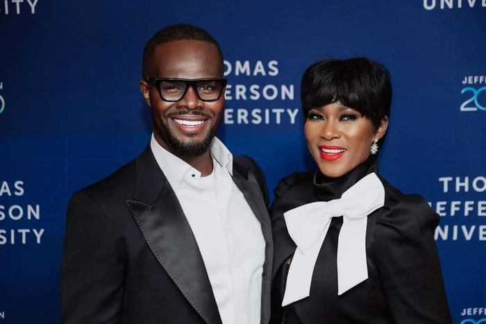 Stephanie Okereke-Linus and husband, Linus Idahosa [NAN]