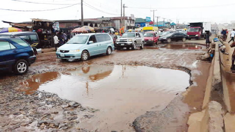 Bad road [Punch Newspapers]