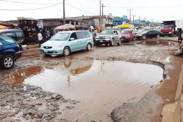 Bad road [Punch Newspapers]