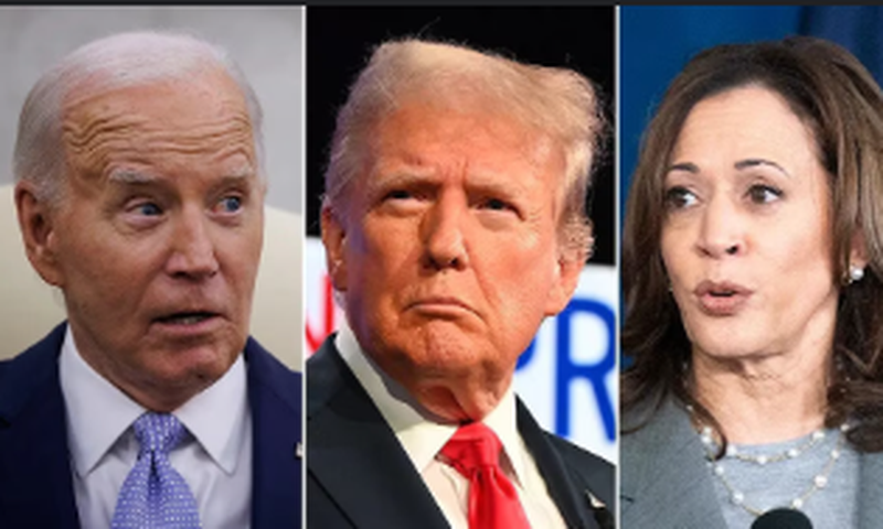 Joe Biden, Donald Trump and Kamala Harris [Business Today]
