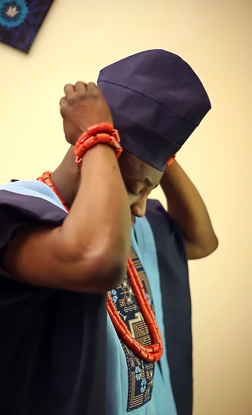 David getting ready to see his bride [Instagran/Iam_kingdavid]