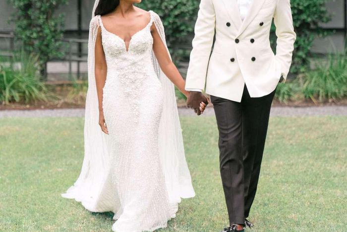 A couple during their wedding