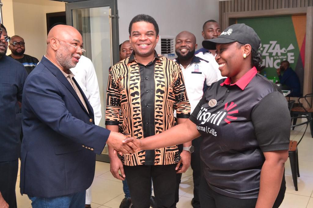 (L-R) Engr Charles Odita, Chairman, Premier Retail Property Partners LLP; Mr Nnamdi Opara, Partner Representative of Retail Property Partners LLP Owners of Koka Junction Mall Mrs Peculiar Okafor, Manager, Kilimanjaro; and behind Mr Donatus Nnamani, Bra...