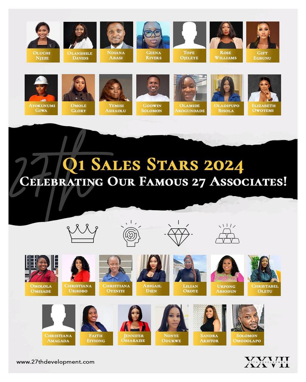 27th Development set to celebrate top 27 associates on the 27th of every month