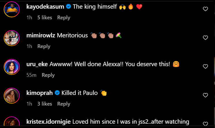 Comments from Alexx Ekubo's followers [Instagram/AlexxEkubo]