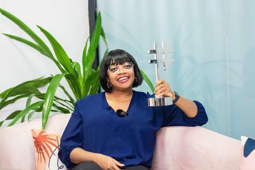 Country General Manager, ALX Nigeria, Ruby Igwe with the GAGE award for EdTech Company of the Year for ALX Nigeria.