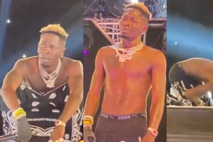 Shatta Wale breaks down into tears at Freedom Wave Concert (WATCH)