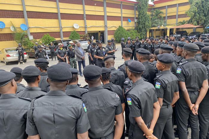 Police constables in Lagos. [PM News]