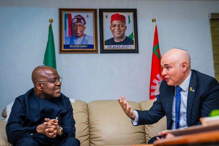 Abia State Governor, Alex Otti and Israeli Ambassador to Nigeria, His Excellency Michael Freeman. [Vanguard]