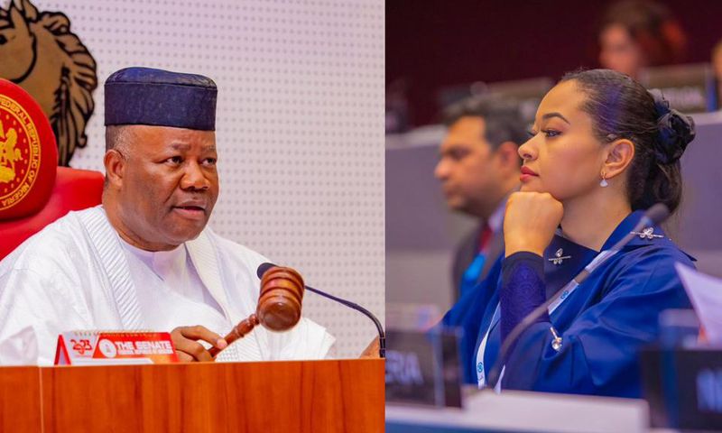 Godswill Akpabio and Natasha Akpoti-Uduaghan