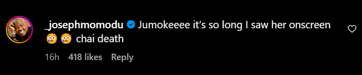 Joseph Momodu's comment [Instagram/Deyemitheactor]