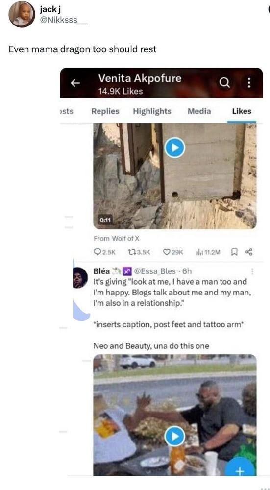 Venita likes a negative post about Vee