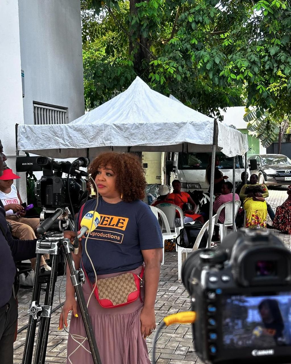 On set of 'Ijele' [Instagram/@winifredunusual]