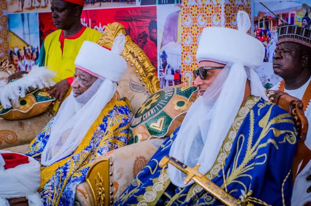 Senator Saliu Mustapha and His Royal Highness, the Emir of Ilorin, Dr. Ibrahim Sulu-Gambari. [X, formerly Twitter]
