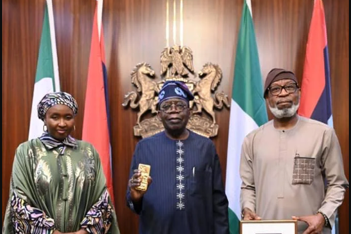 Tinubu excited over milestone in gold programme as Alake presents gold bars  [Presidency]
