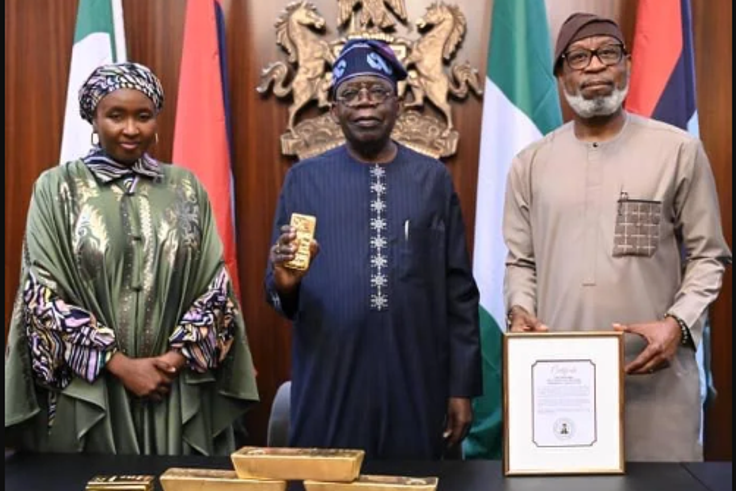 Tinubu excited over milestone in gold programme as Alake presents gold bars  [Presidency]