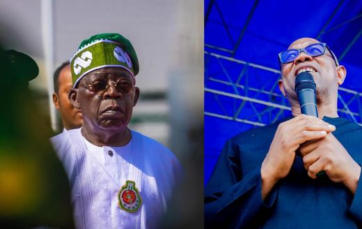 L-R: Bola Tinubu and Peter Obi. [Facebook]