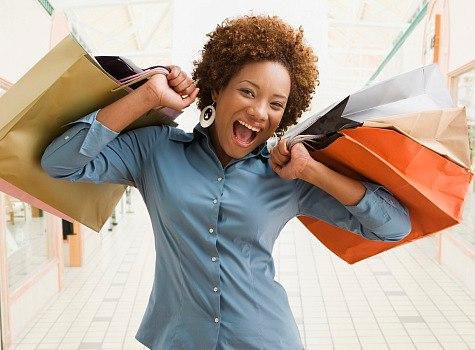 Blac woman shopping