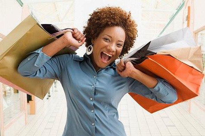 Blac woman shopping
