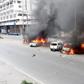 Vehicles burnt outside Qaffee Point Mombasa