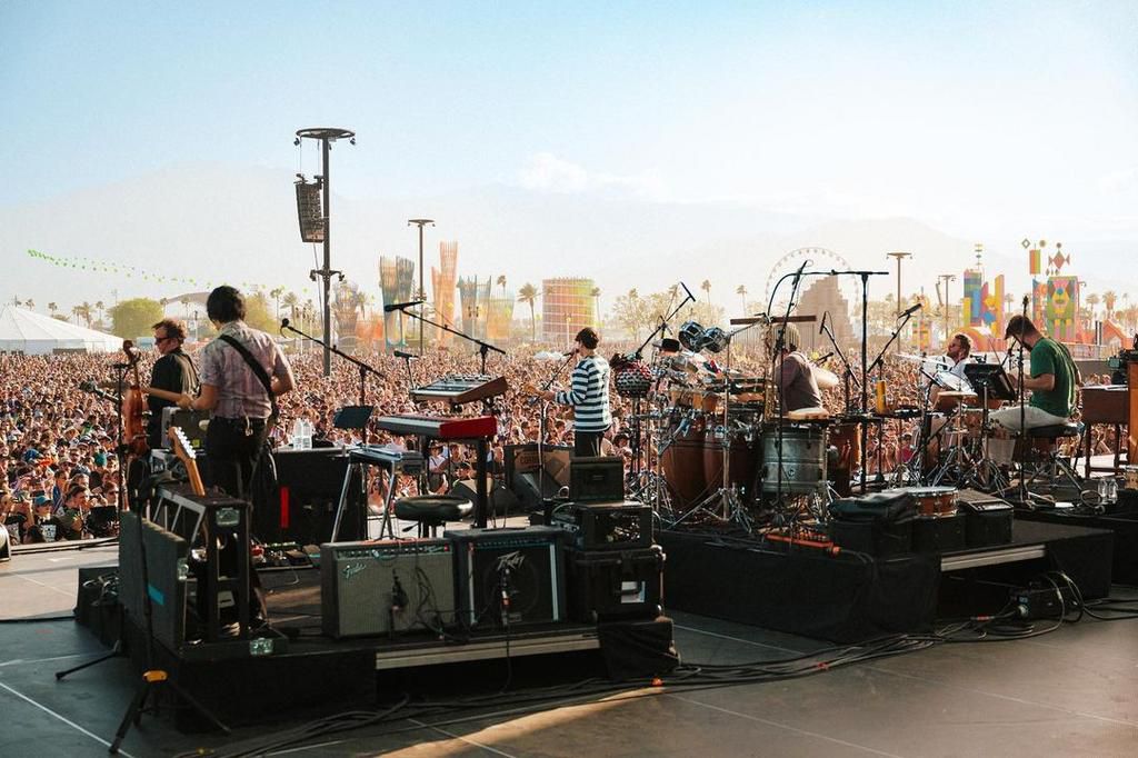 Vampire Weekend performing at the Coachella Outdoor Theatre on April 13, 2024 [Image Credit: Charles Reagan]