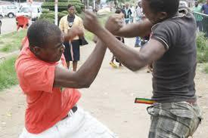 File photo: Two men fighting