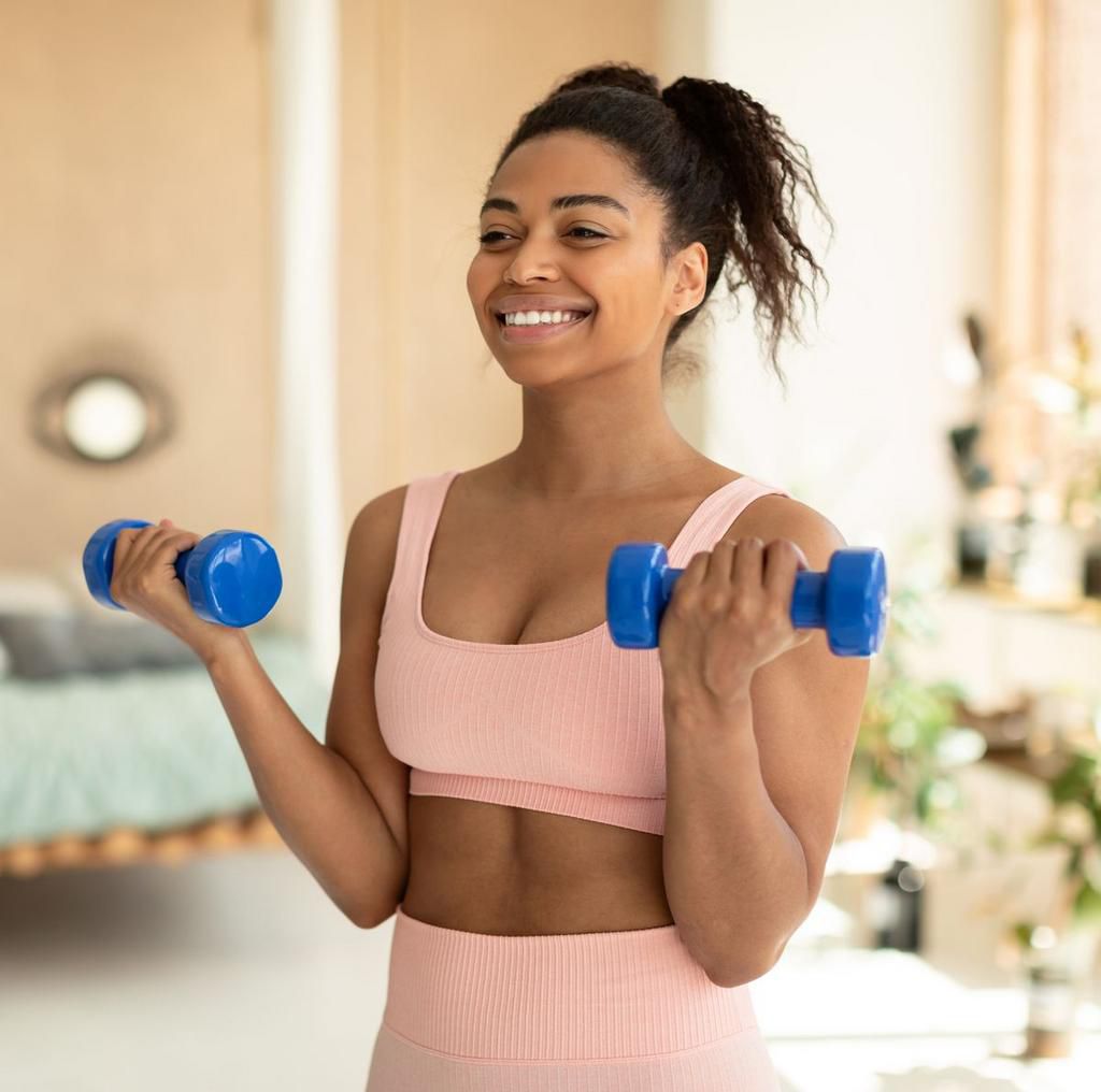 Dumbbells are great for building strength [Women'sHealth]