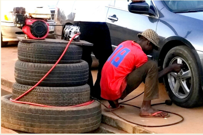 A vulcaniser [Nairametrics]