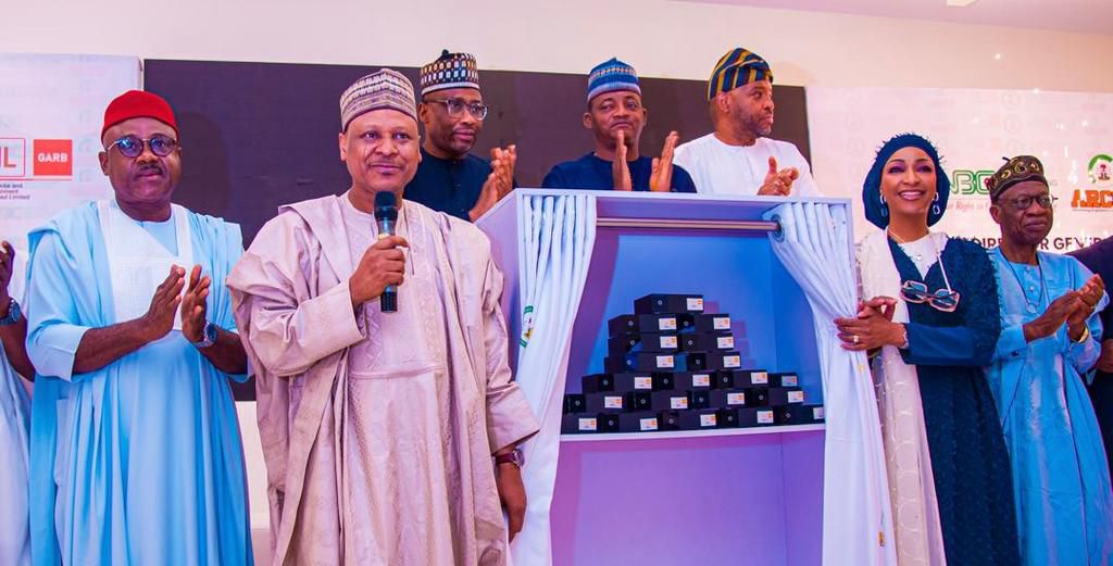 L-R: Chairman, Senate Committee on Information and National Orientation, Senator Eze Kenneth Emeka; Minister of Information and National Orientation, Mohammed Idris; Minister of Arts, Culture and Creative Economy, Barrister Hannatu Musa and former Mini...