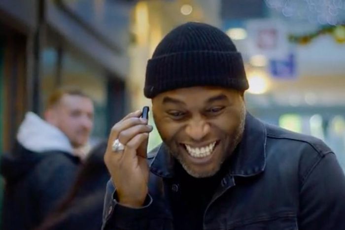 This adorable gadget will bring you unimaginable joy, as evidenced by this photo of a man making a phone call. You will not find it annoying at all to have conversations on a phone the size of a child's pacifier.