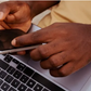 A person using their phone