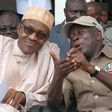 President Muhammadu Buhari with APC national chairman, Adams Oshiomhole