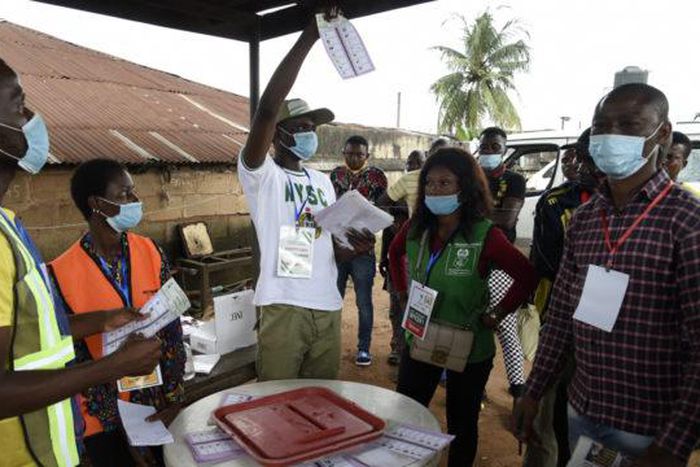 INEC adhoc staff during an election.
