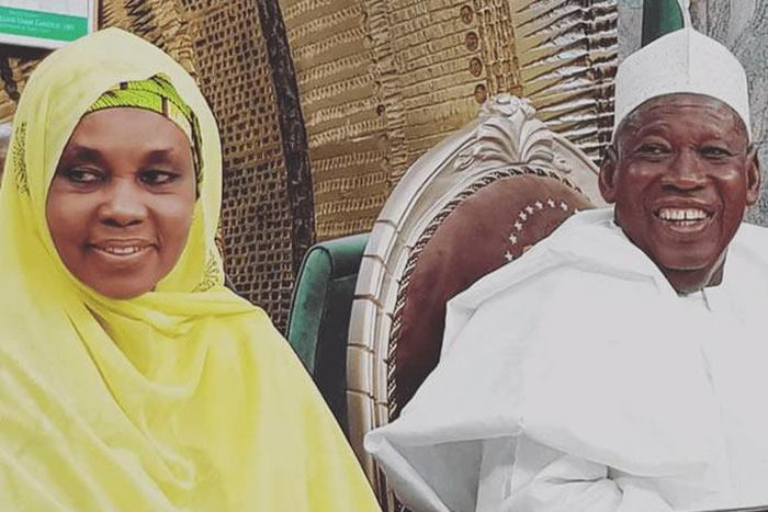 Chairman All Progressive Congress (APC) Abdullahi-Ganduje and wife, Dr Hafsat Ganduje