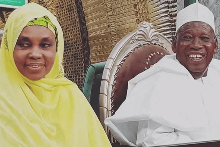 Chairman All Progressive Congress (APC) Abdullahi-Ganduje and wife, Dr Hafsat Ganduje