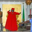 Oba of Benin, Oba Ewuare II, dancing at a press briefing on Friday, to the songs his grand father, Oba Akenzua II sang and danced to in 1938. This was joy over the return of the first set of artefacts said to have been worn by Oba Ovonranmwen Nogbaisi ...