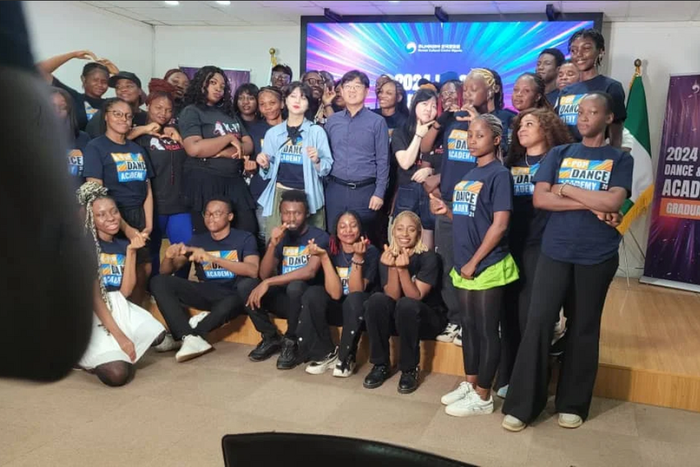 A group photograph of  graduates of K-pop academy [NAN]