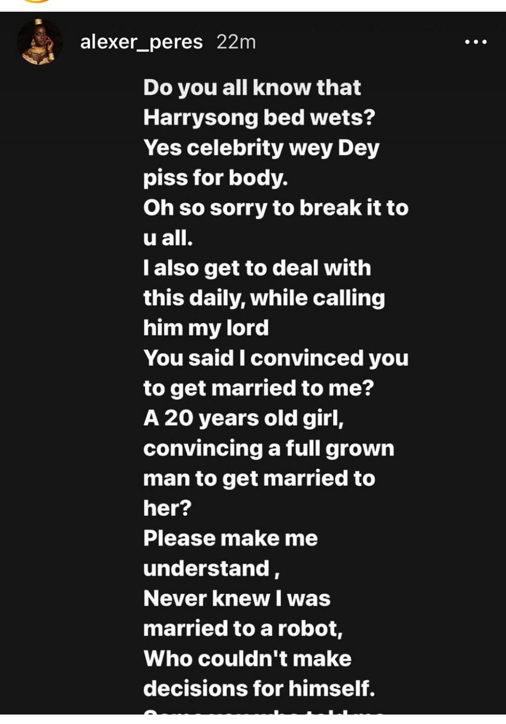 Her second post [Instagram/Alexer_peres]