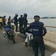 Illustrative image of police operatives on the Third Mainland Bridge