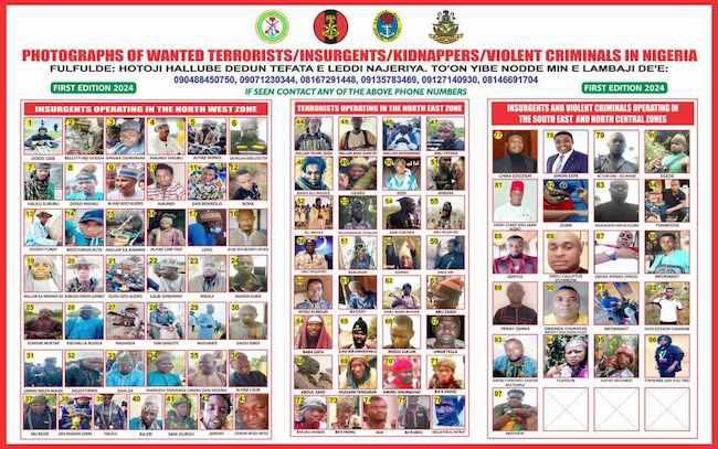 Pictures of persons declared wanted by the DHQ [Twitter:@DHQ]