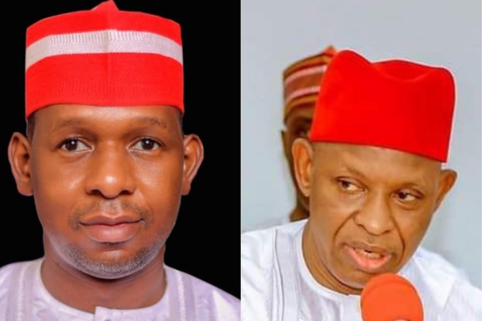 Kano State Commissioner of Higher Education Yusuf Kofar Mata and Governor Abba Yusuf [Pulse.ng]