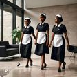 Group of black female housemaids [Meta AI]