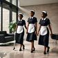 Group of black female housemaids [Meta AI]