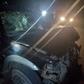 The Mitsubishi jeep that claimed 2 lives and  injured 2 on Lagos-Abeokuta Expressway on Friday. [NAN]