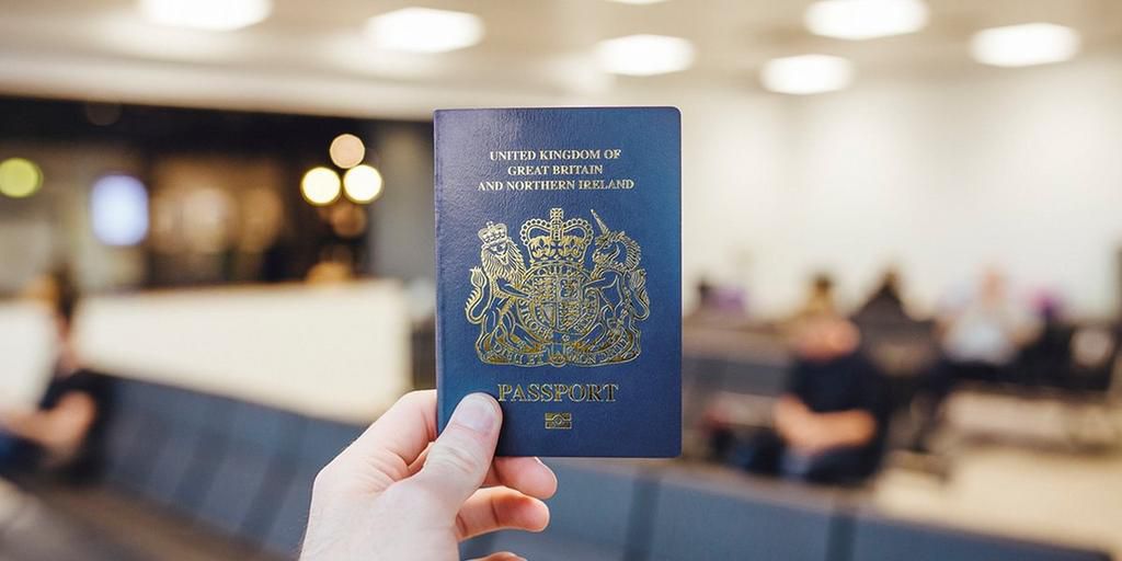 A mock up of the new blue passports that Britain will have after Brexit.