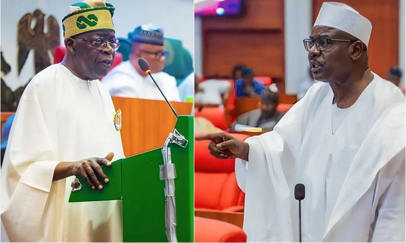 President Bola Tinubu and Senator Ali Ndume.